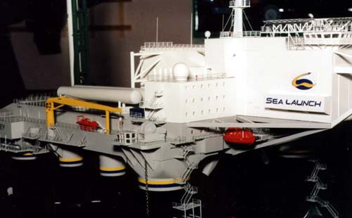 Scale model of launch platform Odyssey, fore part of upper hull