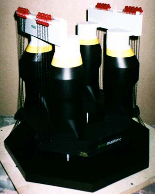 Scale model of offshore unit Octabuoy, pontoon with stabilizing columns