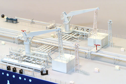 Scale model of tanker Vitaly Bardyk, midship