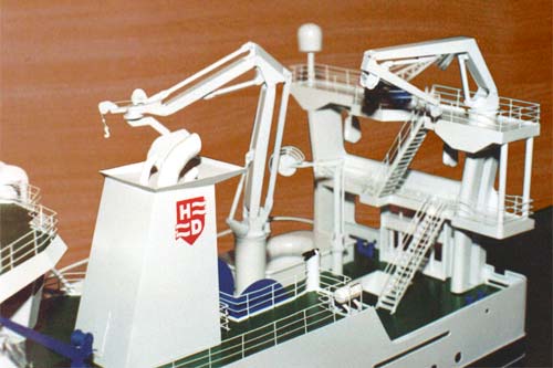 Scale model of trawler Kvannoy, poop deck