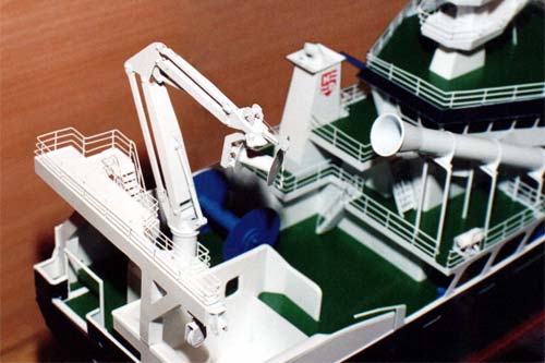 Scale model of trawler Senior, poop deck